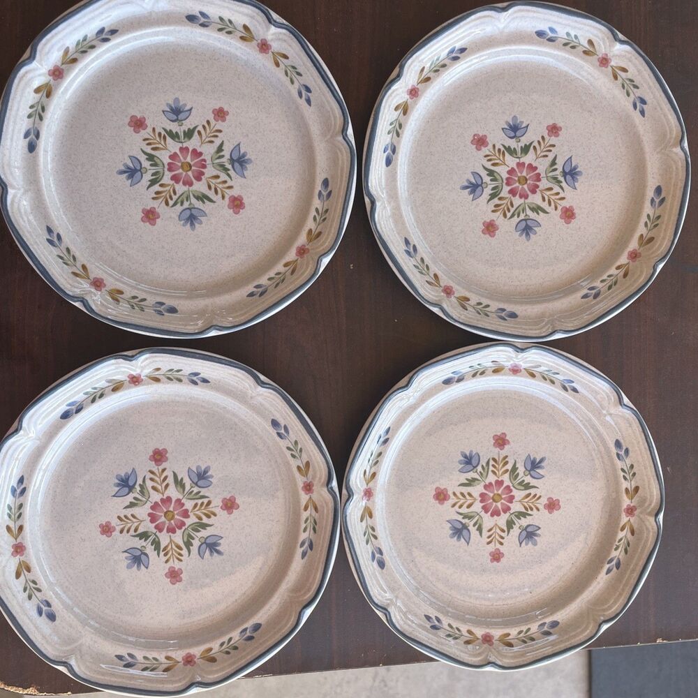 American Patchwork Collection 7.5” Salad Plates International Heritage Set Of 4